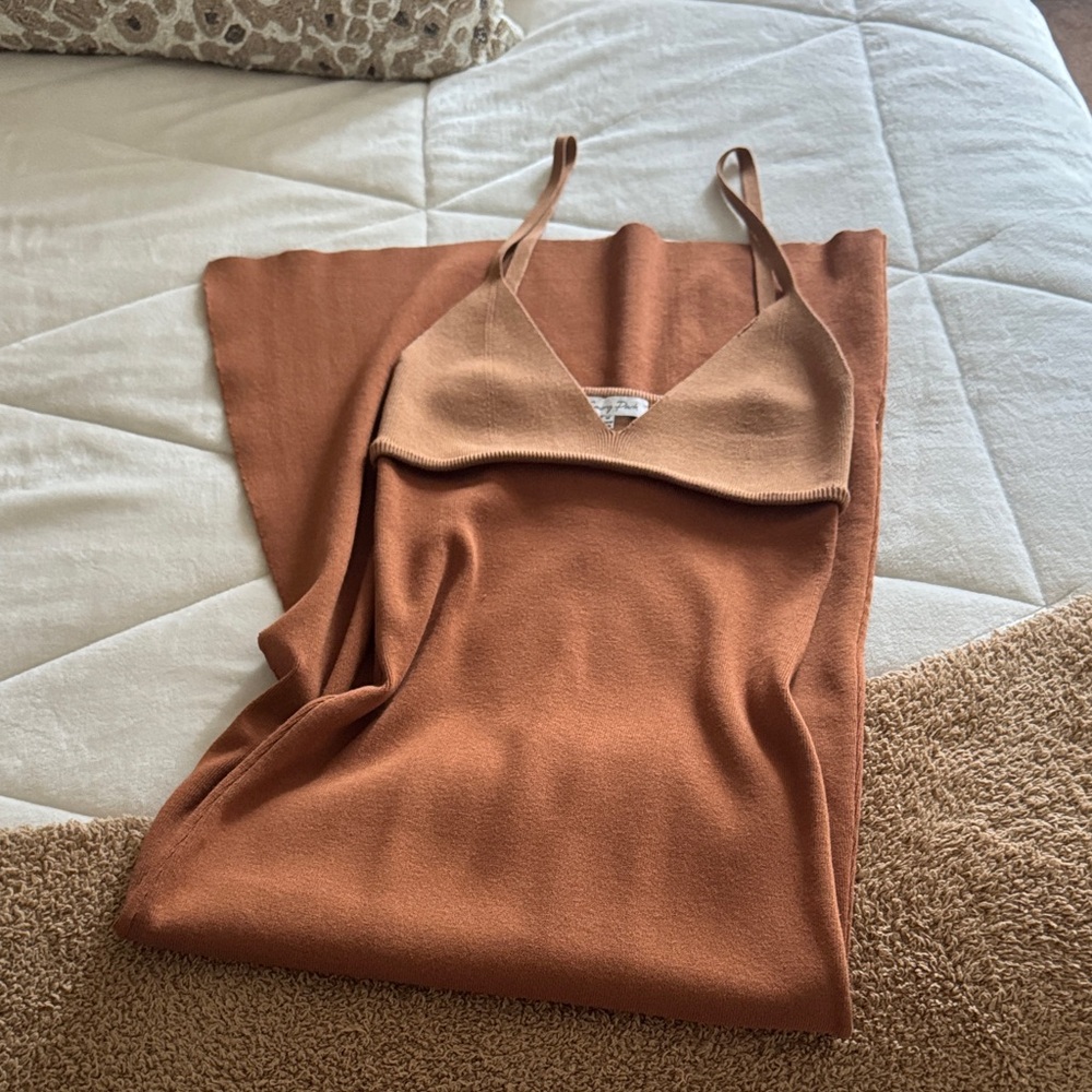 Emory Park Tan and Brown Maxi Dress